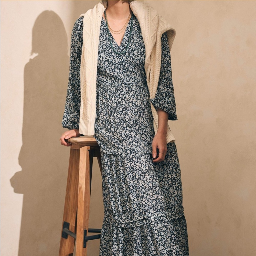 Faherty Isabella Dress // Phanton Ennis Floral Sz. Large